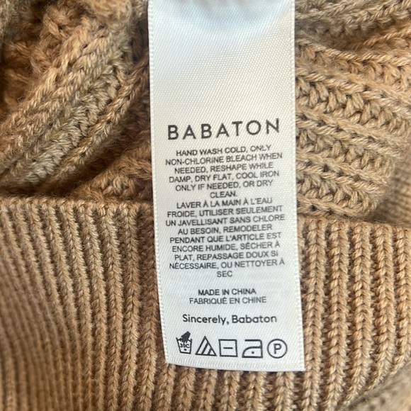 Aritzia Babaton Canbera Light Brown Merino Wool Cardigan Size XS - Picture 8 of 10